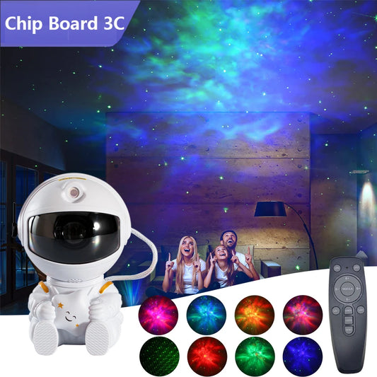 Projecteur d'astronaute galaxie, veilleuse ciel étoilé, USB, lampe de nuit Led pour chambre à coucher, décoration d'anniversaire pour enfant, télécommande